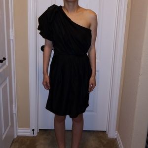 ASOS BLACK ONE SHOULDER DRESS